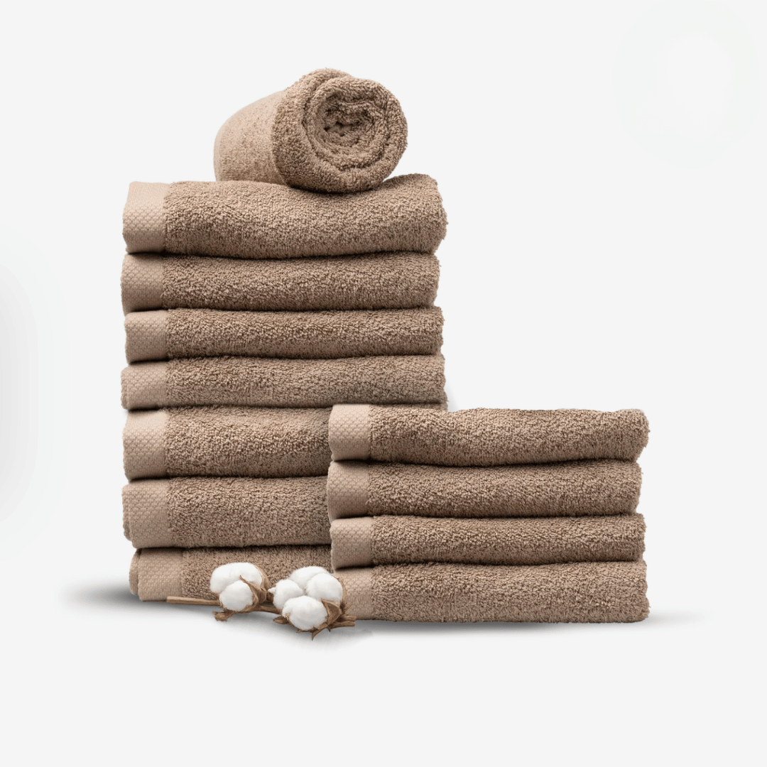 Antracit handduk i hotellkvalitet