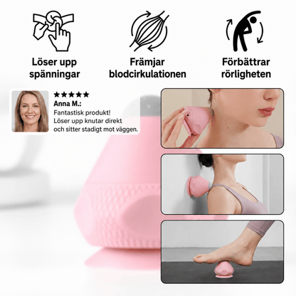 Självmassageboll med sugkopp mot triggerpunkter