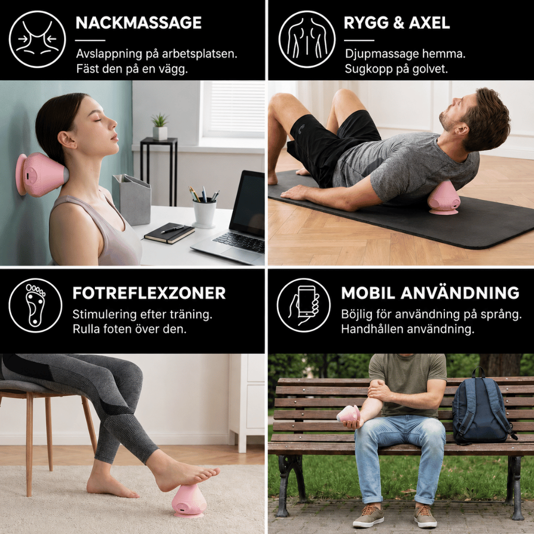 Självmassageboll med sugkopp mot triggerpunkter