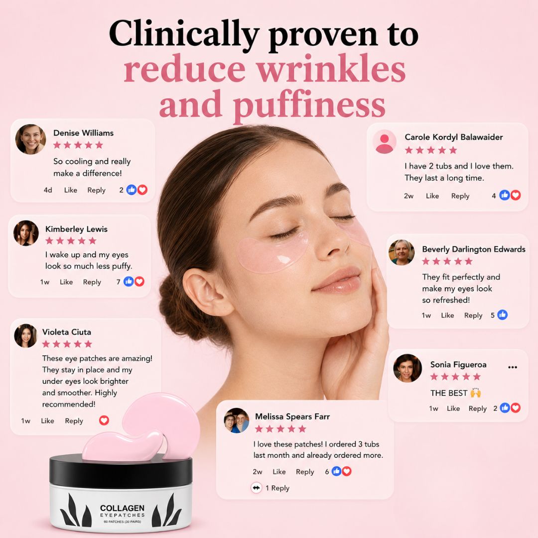 Brighter eyes in 10 minutes with cooling collagen patches