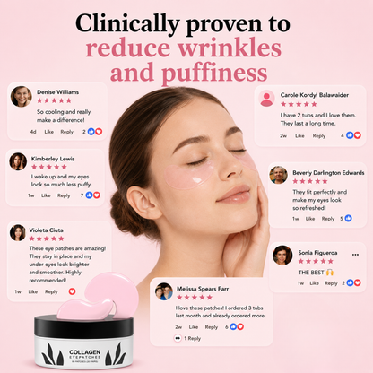 Brighter eyes in 10 minutes with cooling collagen patches