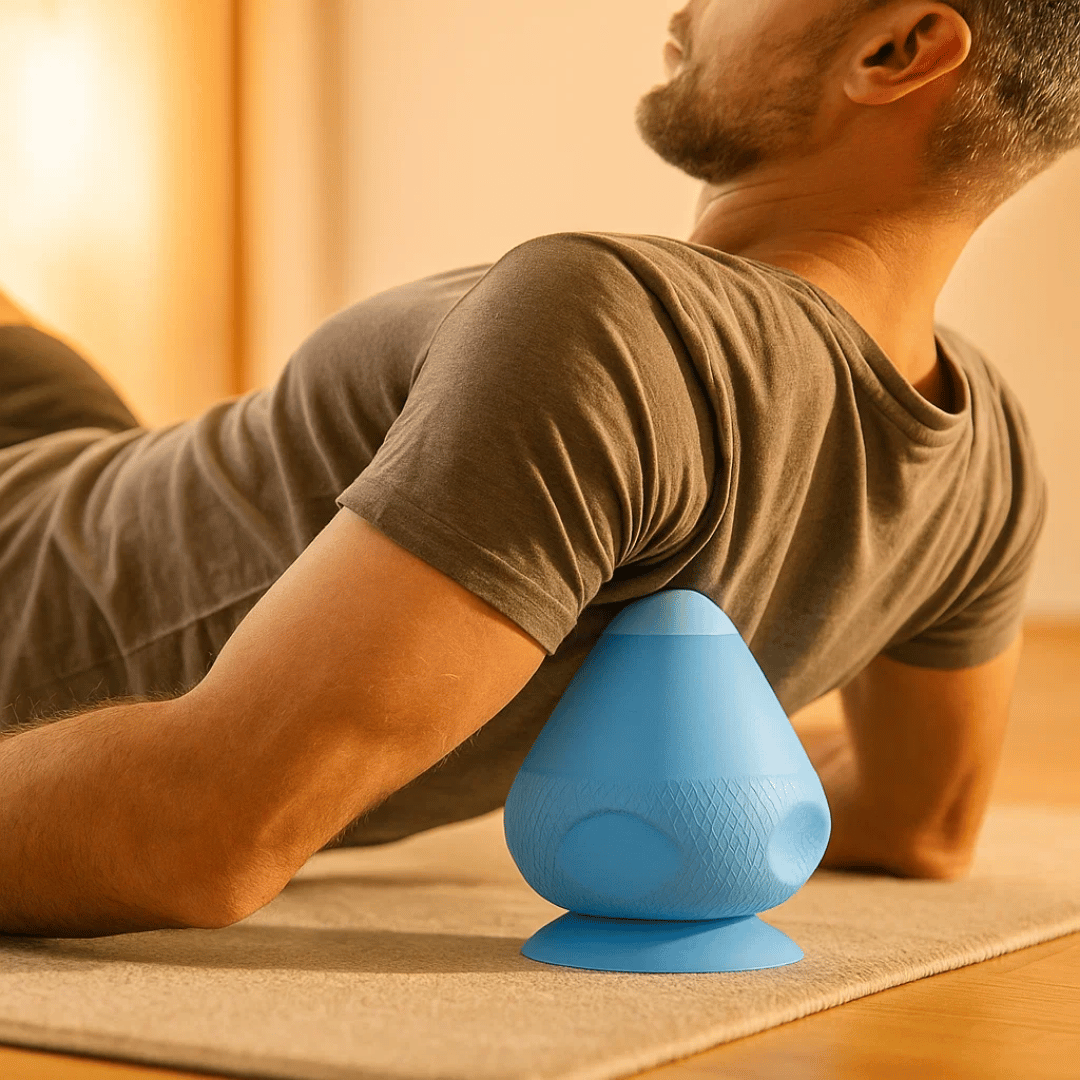 Självmassageboll med sugkopp mot triggerpunkter